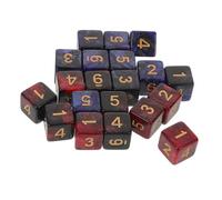 SUPVOX 20 Pièces Dice Set Twotone Galaxy Numbered Cubes for Board Games RPG Wargaming Educational Counting