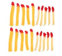 SUPVOX 20 Pièces Fake French Fries Simulation Food Toy Realistic Artificial Decoration for Restaurant Display Party and Play