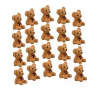 SUPVOX 20 pièces Lot de Mini Figurines Ours Résine Décorations de Table Réalistes Résistantes et Détaillées pour Bricolage et Micro Décorations Mignonnes pour Intérieur