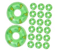 SUPVOX 20 Pièces Mini Anneaux de Natation PVC pour Maison de Poupée Accessoires Décoratifs et Réalistes Jouets Miniatures pour Fêtes et Photographie