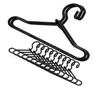 SUPVOX 20 Pièces Mini Modèle De Cintre Poupées Vêtements Nuisette Portique Vetement Cintres Miniatures Mini Cintres Délicats Petits Cintres De Maison Mini Cintres en Métal Alliage Noir
