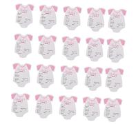 SUPVOX 20 Pièces Mois carte autocollante cartes accueillir Fournitures de fête pour enfants fournitures de fête des nouveaux parents Autocollants rose