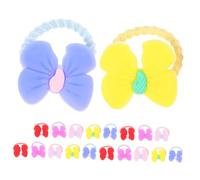 SUPVOX 20 pièces Noeuds pour Cheveux de Petit Chien Colorés Accessoires de Toilettage Robustes Faciles à Utiliser et Entretenir pour Chiens à Poil Long