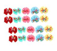 SUPVOX 20 pièces Nœuds Décoratifs pour Petits Animaux Bandeaux Cheveux Chien Accessoires Halloween Résistants Décoloration pour Toilettage et Fêtes Couleur Aléatoire Couleur Aléatoire