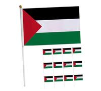 SUPVOX 20 pièces Petits Drapeaux à Main Palestine avec Plastique Drapeaux Réutilisables pour Événements et Décoration Intérieure