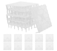 SUPVOX 20 Pièces Plaque Filtrante en Plastique Blanc pour Aquarium et Terrarium, Facile à Installer et Entretenir, Accessoire Essentiel pour Filtration sous Gravier