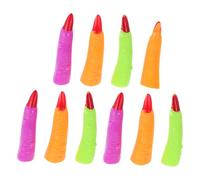 SUPVOX 20 Protège-Ongles Garçon et Filles Halloween 20 Pcs Multicolores Accessoires Farce Cosplay Décoration Fête Amusant Garçon Fille Couleur Aléatoire