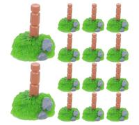 SUPVOX 24 Accessoires de Ferme Miniatures : clôture pour Animaux de Ferme, Petits tas de Bois en Plastique, Ornements de Micro-Paysage pour Maison de poupée