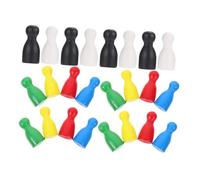 SUPVOX 24 pièces Bois pour Jeux de Société Accessoires et Compacts pour Jeu Échecs Jeu de Plateau Colorés et Lisses pour Remplacement et Activités Ludiques