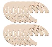 SUPVOX 24 Pièces de Tranches de Bois Brut Fer à Cheval 80 Mm Trous, Décorations Murales Artisanales pour Loisirs Créatifs, Peinture et Bricolage Diy, Poids 45 G, Décor Suspendu