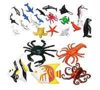 SUPVOX 24 pièces Figurines Animaux Marins Miniatures Réalistes Jouets Éducatifs Plastique Décorations pour Coffret