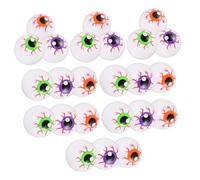 SUPVOX 24 Pièces Lot de Yeux Plastique Halloween Rebondissants Colorés Décoration Effrayante et Zombie pour Fête et Sacs