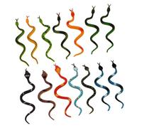 SUPVOX 24 pièces Modèles de Serpents PVC Réalistes pour Décoration et Farces Halloween Jouets Fantaisie Simulation Animale Accessoires de Farce Attrape Couleurs et Couleur Aléatoire
