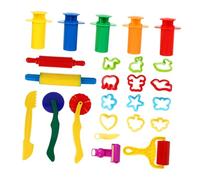 SUPVOX 25 pièces Kit de Accessoires pour Pâte à Modeler avec Moules et Extrudeuse Outils de Modelage Plastique pour Garçon Fille Éducatif Créatif et Manuel