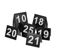 SUPVOX 25 Pièces Numéros de Table en Acrylique V 1 à 25, Double Face | Bordures Givrées, Base Plate Stable, Coins Arrondis, pour Restaurant, Fête, Mariage et Banquet