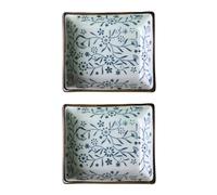 SUPVOX 2pcs Assiettes à Sauces en Céramique, Design Simple et Créatif, Faciles à Nettoyer Ranger, pour Sauces et Condiments Restaurant