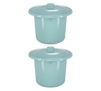 SUPVOX 2pcs Conteneur D'urinoir avec Couvercle pour Garçon et Filles, Pot en Plastique Portable Antichoc avec Base Antidérapante Maison Route Couleur Aléatoire