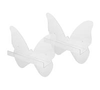 SUPVOX 2pcs en Acrylique Mural en Vinyle Enregistrement De Stockage Rack De Stockage Album D'affichage Étagère Butterfly Holder Record Organisateur pour La Décoration Intérieure