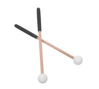SUPVOX 2pcs Maillets de Percussion Tête en Caoutchouc Souple et Manche en Bois Antidérapant pour Xylophone et Tongue Drum en Bois, Résistants la Déformation pour Professionnels