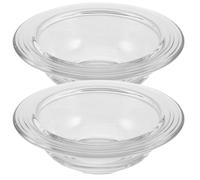 SUPVOX 2pcs Plat en Verre 9,5 Cm pour Chauffe-Cire, Récipient de Remplacement pour Brûleur à Cire, Chauffage Uniforme, Facile à Entretenir, pour Aromathérapie la Maison