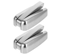 SUPVOX 2pcs Porte-serviettes Pliants en Alliage de Zinc Argenté, Crochets Muraux Robustes et Pliables pour Paquet et Casques, Design Élégant pour Petits Espaces et Camping-car