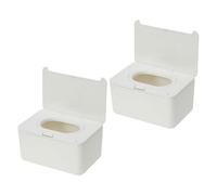 SUPVOX 2pièces Boîtes Distributeurs Lingettes Réutilisables Contenant Rechargeable pour Lingettes Humides et Sèches pour Maison et Voyage