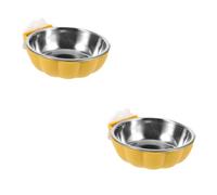 SUPVOX 2pièces Bol De Nourriture Suspendu pour Chiens Et Amovible Acier Accessoire Pratique pour Animaux pour Animaux De Petite Coloris Modèle