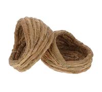 SUPVOX 2pièces Cage à Poules Tressée Paille Nid Cabane Tressée pour Pigeons Perroquets Hamsters Gerbilles et Cochons