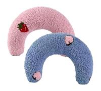 SUPVOX 2pièces Coussin Cervical pour Chat et Chiot Support Moelleux Forme de Demi-Donut Jouet Apaisant et Coussin Décoratif pour Animaux Intérieur