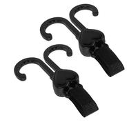 SUPVOX 2pièces Crochets pour Poussette Sacs et Accessoires Lot de Noir Compatible Fauteuil Roulant Déambulateur et Chariot Système Mousqueton et Clips Antidérapants