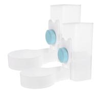 SUPVOX 2pièces Distributeurs Automatiques De Nourriture Et Eau pour Animaux De Compagnie De Fontaine Et Distributeur De Croquettes pour Chiens Et Chats Fixation Facile Au Cage Design