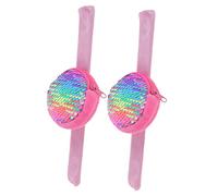 SUPVOX 2pièces Lot De Bracelets Claque Garçon Fille Avec Portefeuille Amovible Accessoire Fête Cartoon Pour Garçons Et Filles Poignet Confortable Et Multifonction Cadeau Anniversaire