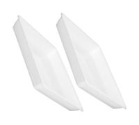 SUPVOX 2pièces Lot de Plateaux Égouttage Plastique pour Pots De Fleurs Carré Blanc Bac De Récupération Eau pour Plantes Extérieur