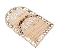 SUPVOX 2pièces Panneau Annonce De Naissance Né Avec Prénom Panneau Bonjour Le Monde Pour Chambre De Accessoire Photo Décoration