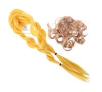 SUPVOX 2pièces Perruques pour Chien Et Chat Ondulées Et Torsadées Lot de Perruques pour Déguisement Ajustement Réglable pour Halloween Noël Ou Cosplay