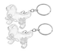 SUPVOX 2pièces Porte-clés Collecteur de Poils D’Animaux Portable pour Chiot et Chaton Transparent pour Ranger Souvenirs de Poils Perdus