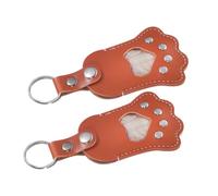 SUPVOX 2pièces Porte-clés Commémoratif pour Animaux De Compagnie avec Pendentif Patte Cuir pour Sacs Et Sacs à Main