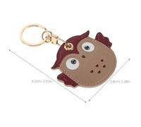 SUPVOX 2pièces Porte-clés Hibou Mignon Pour Femmes Breloque Animal Avec Étui à Carte Pu Pendentif Décoratif Dessin Animé Porte-clés Compact