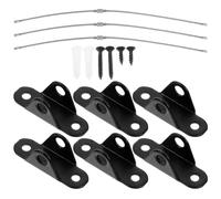 SUPVOX 3 Ensembles Dispositif anti-chute meubles ancre Bretelles sûr etagere bibliotheque STOCES SUR LE MUR kit d'ancrage pour meuble ancrage mural pour meuble Acier inoxydable Noir