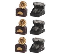 SUPVOX 3 Ensembles Mini Ornements en Résine La Commode Rétro Décor Ornement De Machine À Écrire Modèle De Mini Machine À Écrire Machine À Écrire Simulée Résine Artisanat 2 Pièces * 3