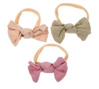 SUPVOX 3 pièces Bandeaux Garçon Fille Nœuds Nylon Élastiques pour Accessoires Cheveux Doux pour et Tout Petits Décoration Mignonne pour Fêtes et Usage Quotidien