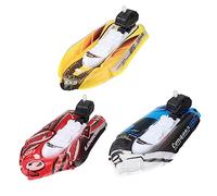SUPVOX 3 Pièces Bateau Gonflable pour Garçon Fille de Bain Bleu Rouge et Jaune pour Jeu Aquatique et Éveil des Tout Petits