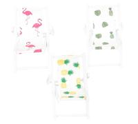 SUPVOX 3 pièces Bois avec Support Téléphone Accessoires Décoration Plage pour Maison de Poupée Lot de Flamant Ananas de Banane