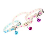 SUPVOX 3 Pièces Collier pour Animaux Collier Ajustable avec Décorations et Clochettes pour et Chiens Améliore la Sécurité Nocturne Confortable et Lavable Couleur