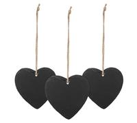 SUPVOX 3 Pièces Étiquettes de Jardinière en Ardoise Forme Cœur avec Corde en Jute, Suspendues, Résistantes, pour Décoration Murale et Jardin