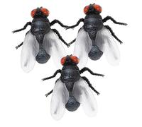 SUPVOX 3 Pièces Figurines Mouches Miniatures Plastique Réalistes Jouets Insectes Simulés Educatifs pour Garçon Fille Activités Préscolaires et Exploration Plein Air