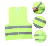 SUPVOX 3 pièces Gilet de Sécurité Réfléchissant Vert pour Conducteurs Remplaçants et Travailleurs Haute Visibilité avec Bandes Réfléchissantes pour Chantier Cyclisme et Routier