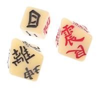 SUPVOX 3 Pièces Jeu de Divination Jing Dés Polyédriques Résistants Divinatoires Accessoires pour Fortune et Jeux Chinois