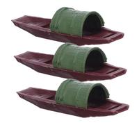SUPVOX 3 Pièces Miniature Bateau Flottant Décoratif Modèle Plastique Stable pour Aquarium Jardin Bonsaï et Décoration Intérieur