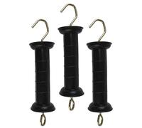 SUPVOX 3 Pièces Poignée de Clôture Électrique Noire pour Bétail Prise Ergonomique, Installation Rapide, Couches Isolantes en PP et Fer, pour Clôtures Agricoles en Plein Air